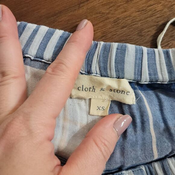 Cloth & Stone Striped Chambray Dress Sz XS - Picture 5 of 5